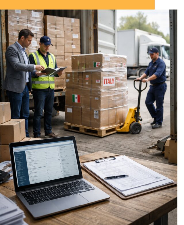 Доставка грузов из Италии: морские и авиаперевозки от 18482